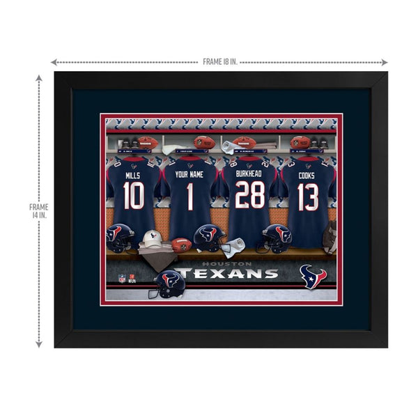 Houston Texans Custom Print Locker Room Wall Art