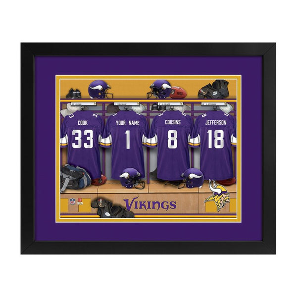 Minnesota Vikings Custom Print Locker Room Wall Art