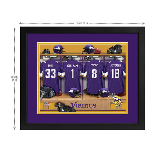 Minnesota Vikings Custom Print Locker Room Wall Art