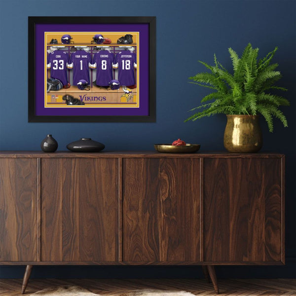 Minnesota Vikings Custom Print Locker Room Wall Art
