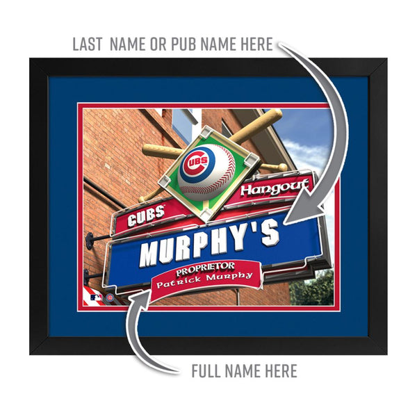 Chicago Cubs Custom Print Hangout Sign