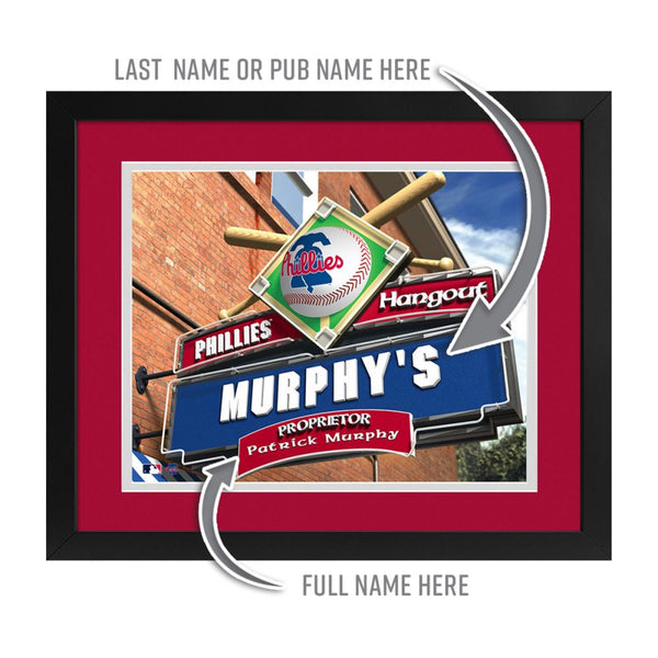 Philadelphia Phillies Custom Print Hangout Sign
