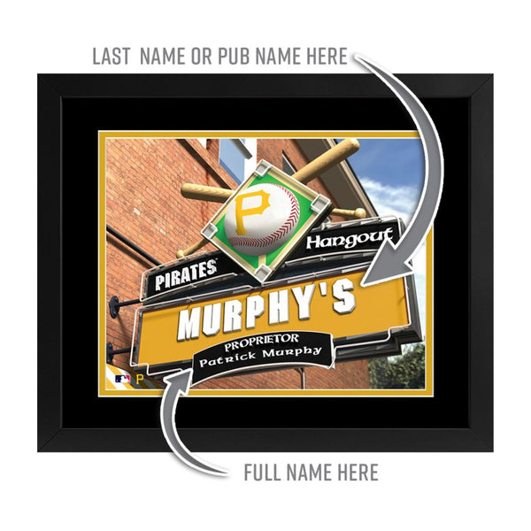 Pittsburgh Pirates Custom Print Hangout Sign