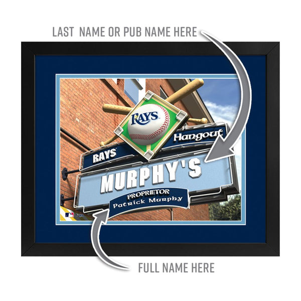 Tampa Bay Rays Custom Print Hangout Sign