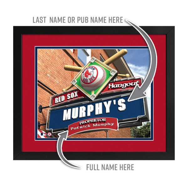 Boston Red Sox Custom Print Hangout Sign