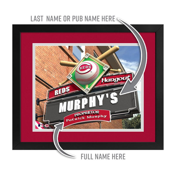Cincinnati Reds Custom Print Hangout Sign