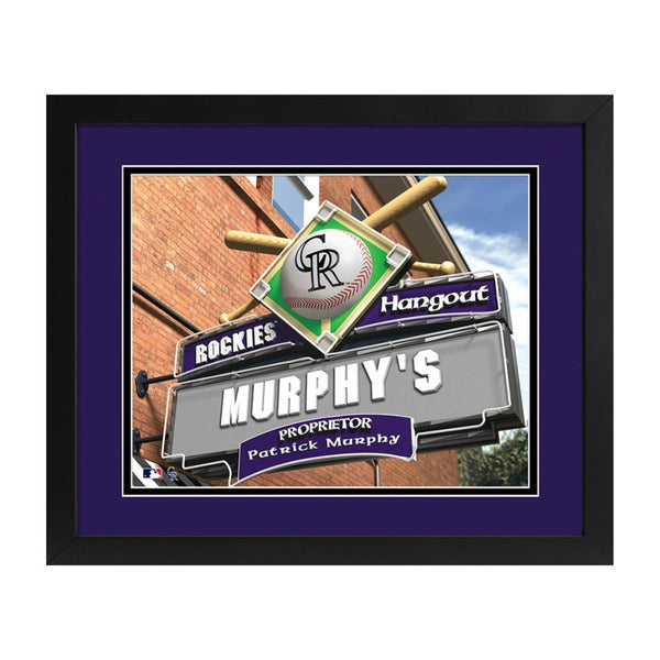 Colorado Rockies Custom Print Hangout Sign