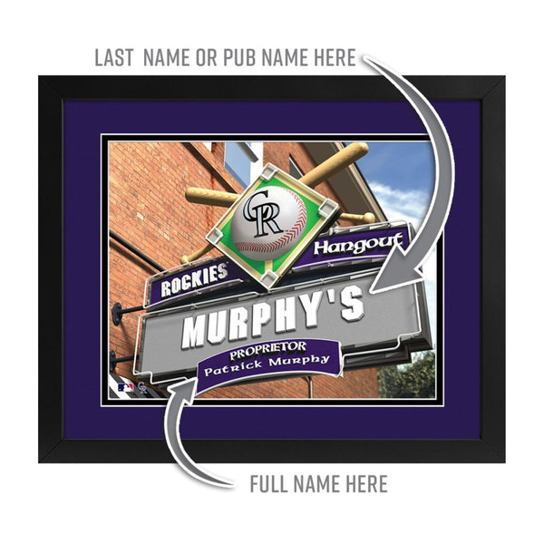 Colorado Rockies Custom Print Hangout Sign