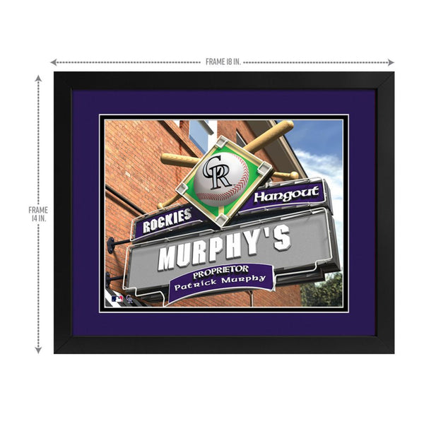 Colorado Rockies Custom Print Hangout Sign