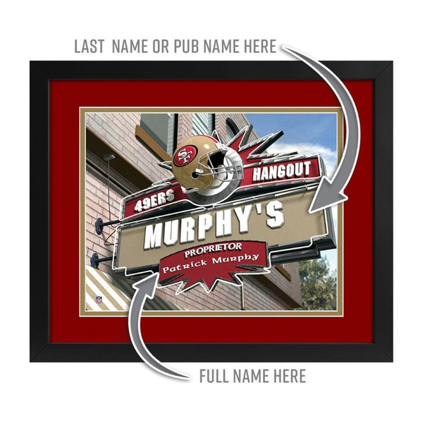 San Francisco 49ers Custom Print Hangout Sign