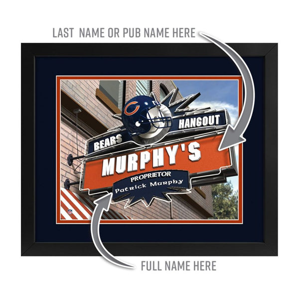 Chicago Bears Custom Print Hangout Sign