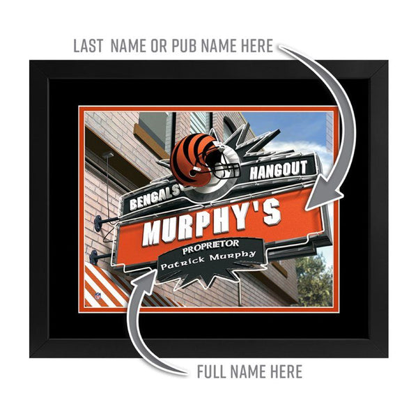 Cincinnati Bengals Custom Print Hangout Sign