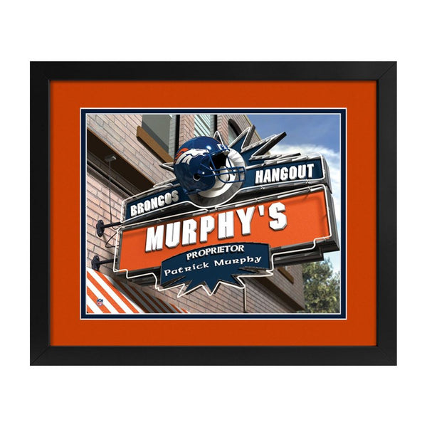 Denver Broncos Custom Print Hangout Sign