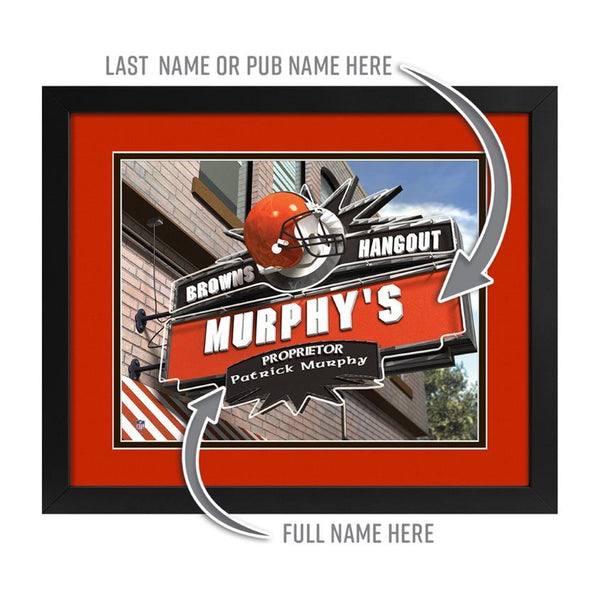 Cleveland Browns Custom Print Hangout Sign