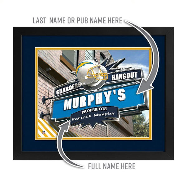 Los Angeles Chargers Custom Print Hangout Sign