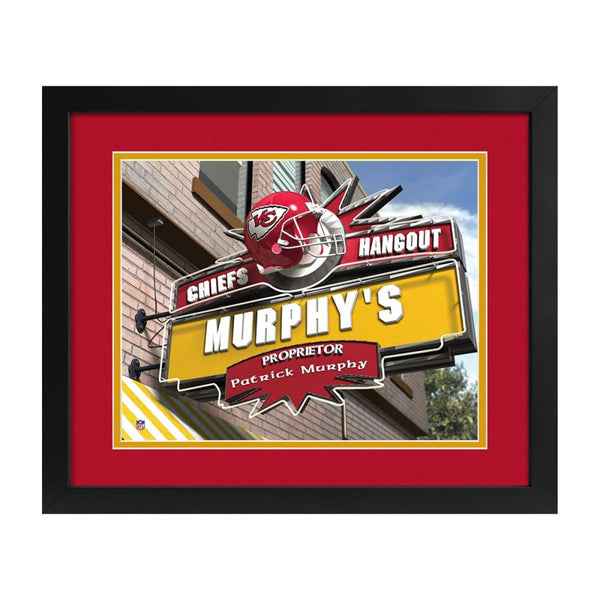Kansas City Chiefs Custom Print Hangout Sign
