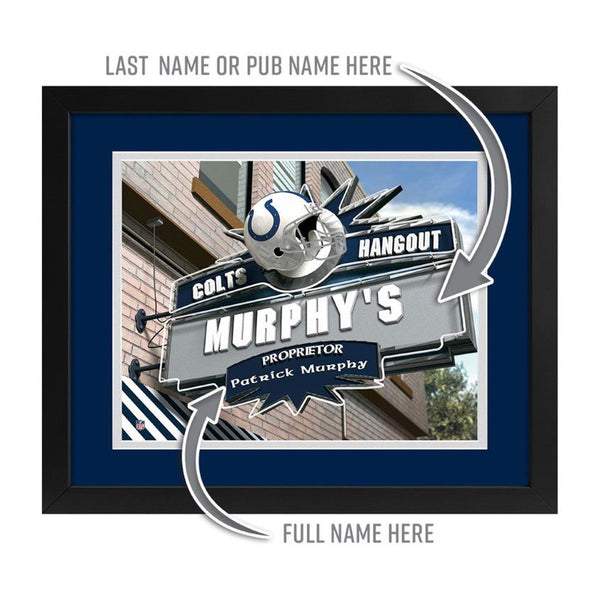 Indianapolis Colts Custom Print Hangout Sign