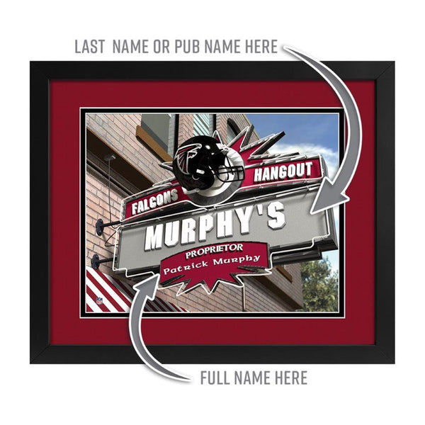 Atlanta Falcons Custom Print Hangout Sign