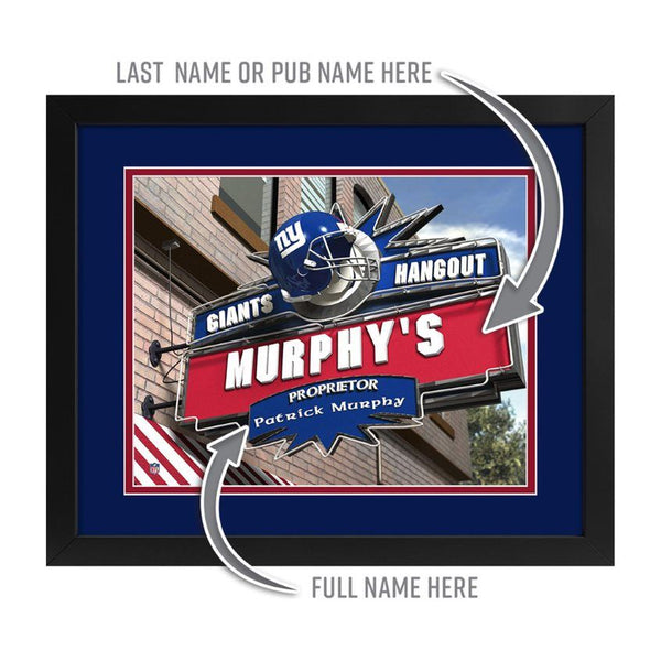 New York Giants Custom Print Hangout Sign