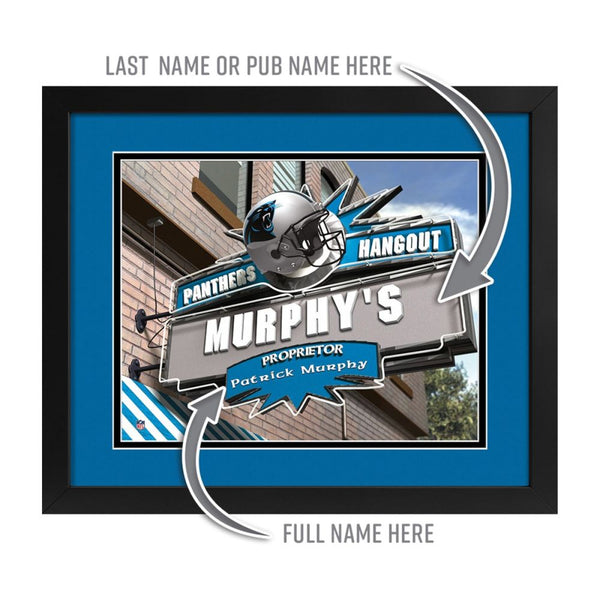 Carolina Panthers Custom Print Hangout Sign