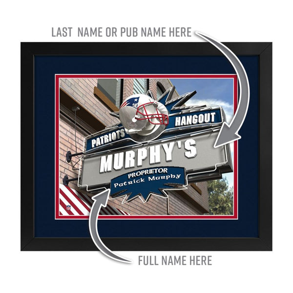 New England Patriots Custom Print Hangout Sign