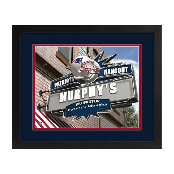 New England Patriots Custom Print Hangout Sign