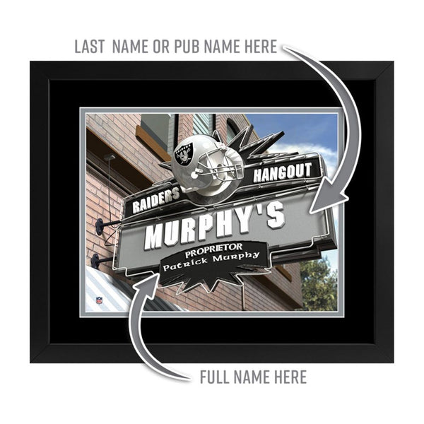 Las Vegas Raiders Custom Print Hangout Sign