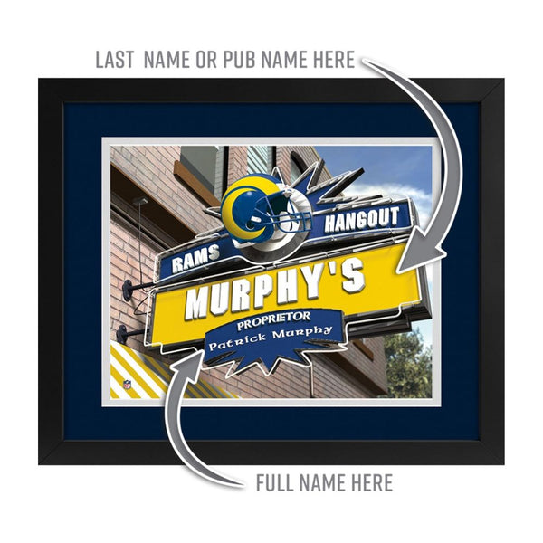 Los Angeles Rams Custom Print Hangout Sign