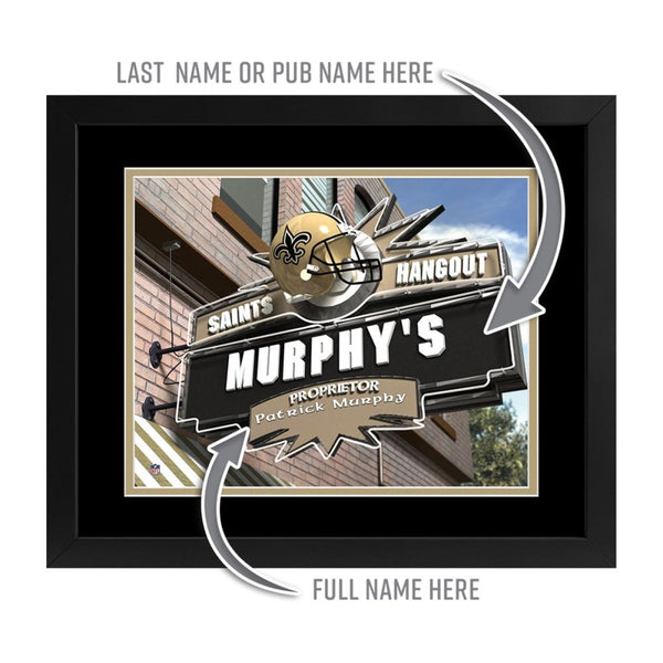 New Orleans Saints Custom Print Hangout Sign