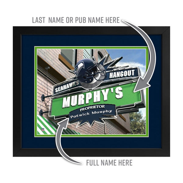Seattle Seahawks Custom Print Hangout Sign