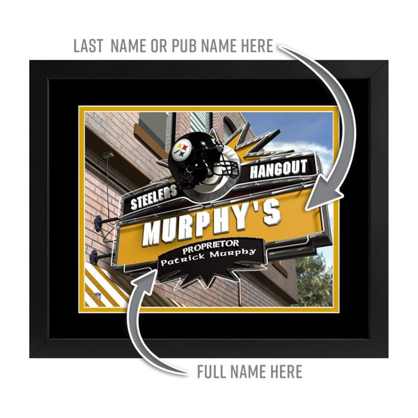 Pittsburgh Steelers Custom Print Hangout Sign