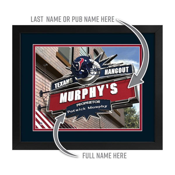 Houston Texans Custom Print Hangout Sign