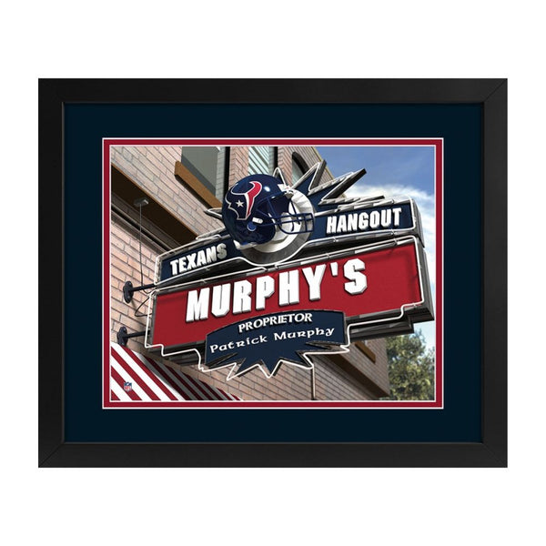 Houston Texans Custom Print Hangout Sign