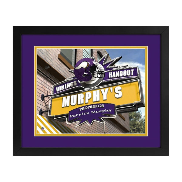Minnesota Vikings Custom Print Hangout Sign