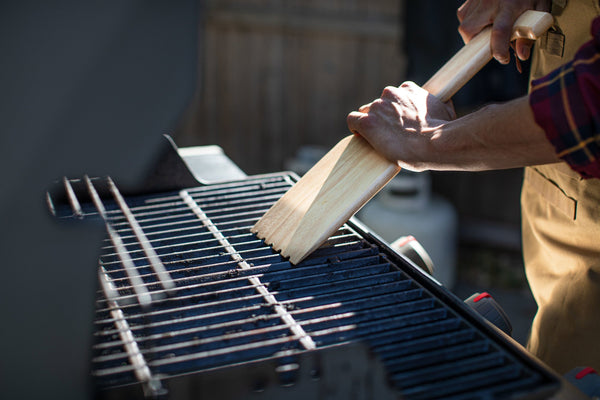 KANSAS JAYHAWKS - HARDWOOD BBQ GRILL SCRAPER WITH BOTTLE OPENER