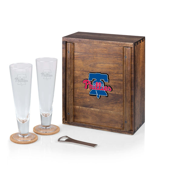 PHILADELPHIA PHILLIES - PILSNER BEER GLASS GIFT SET