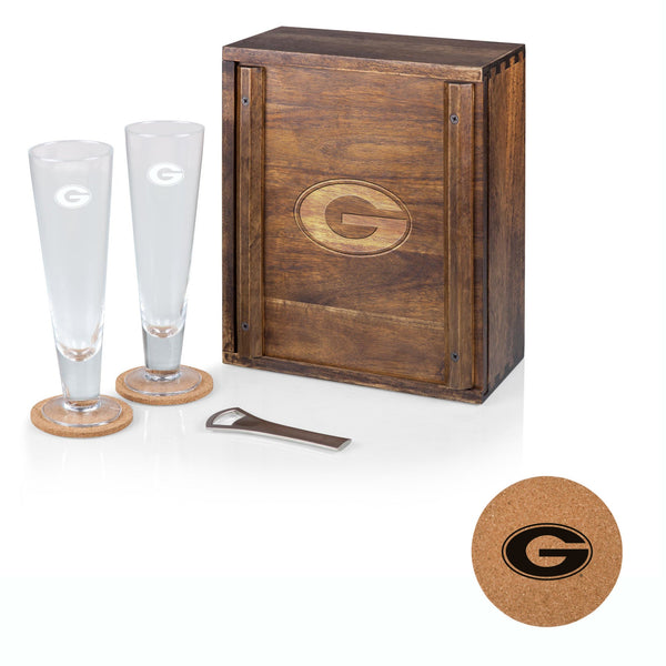 GEORGIA BULLDOGS - PILSNER BEER GLASS GIFT SET