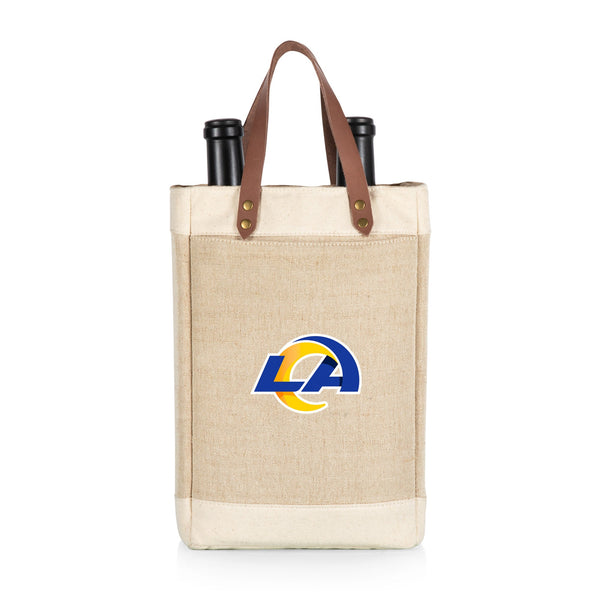 LOS ANGELES RAMS - PINOT JUTE 2 BOTTLE INSULATED WINE BAG