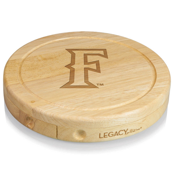 CAL STATE FULLERTON TITANS - BRIE CHEESE CUTTING BOARD & TOOLS SET