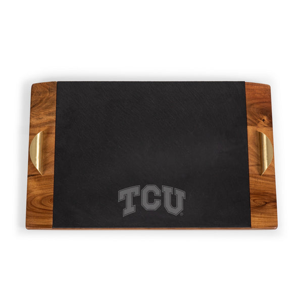 TCU HORNED FROGS - COVINA ACACIA AND SLATE SERVING TRAY