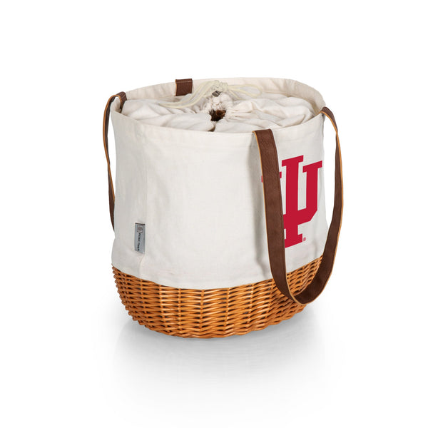 Indiana Hoosiers - Coronado Canvas and Willow Basket Tote