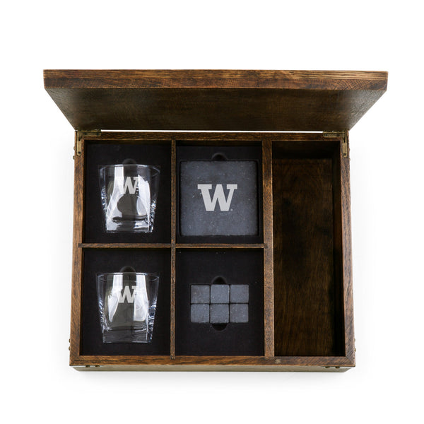 WASHINGTON HUSKIES - WHISKEY BOX GIFT SET