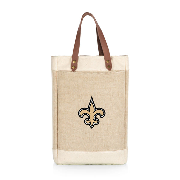 NEW ORLEANS SAINTS - PINOT JUTE 2 BOTTLE INSULATED WINE BAG