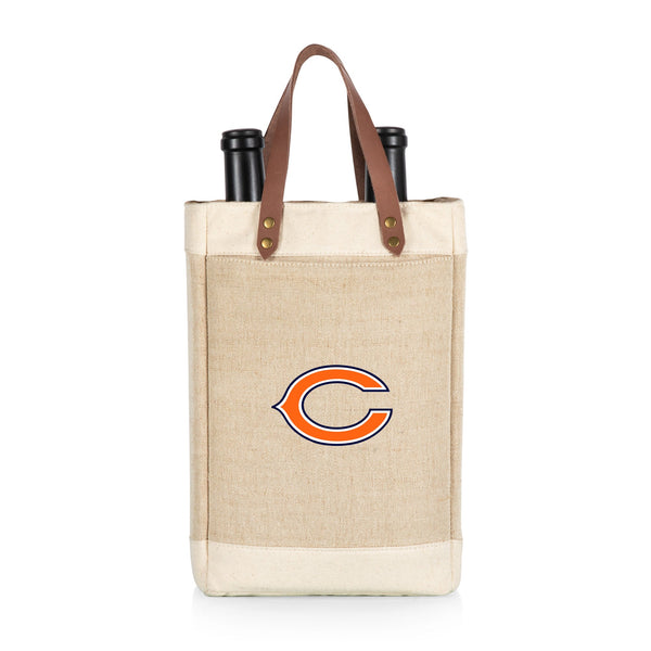 CHICAGO BEARS - PINOT JUTE 2 BOTTLE INSULATED WINE BAG