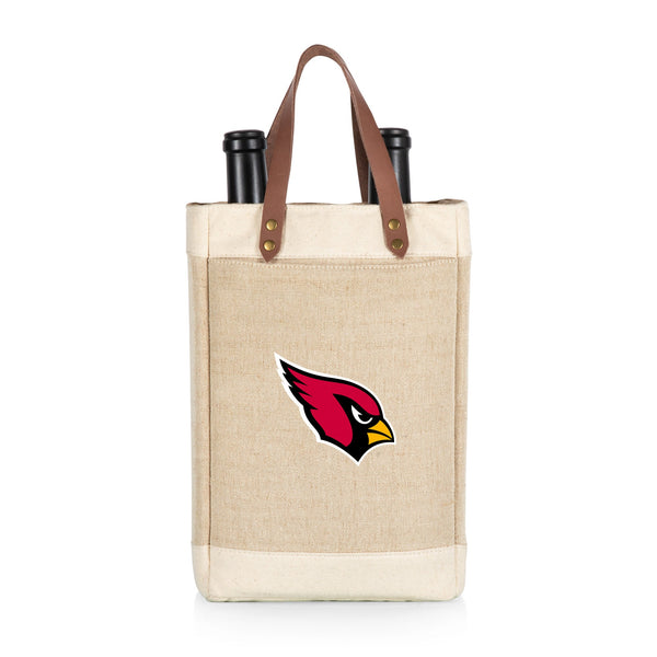 ARIZONA CARDINALS - PINOT JUTE 2 BOTTLE INSULATED WINE BAG