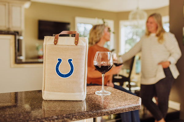 INDIANAPOLIS COLTS - PINOT JUTE 2 BOTTLE INSULATED WINE BAG