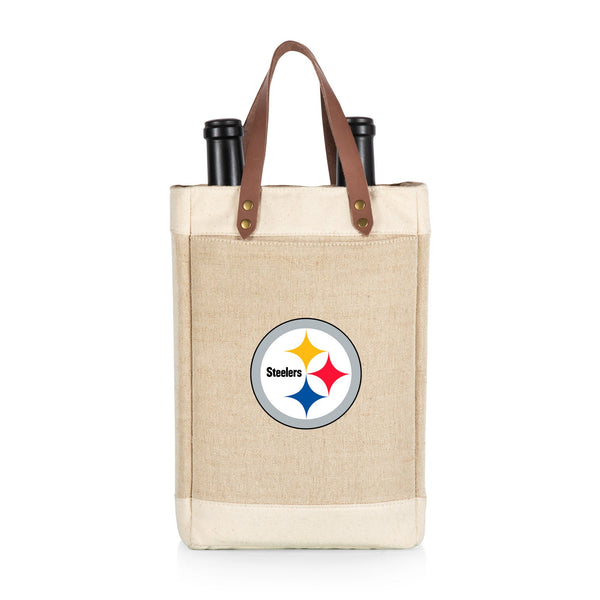 PITTSBURGH STEELERS - PINOT JUTE 2 BOTTLE INSULATED WINE BAG